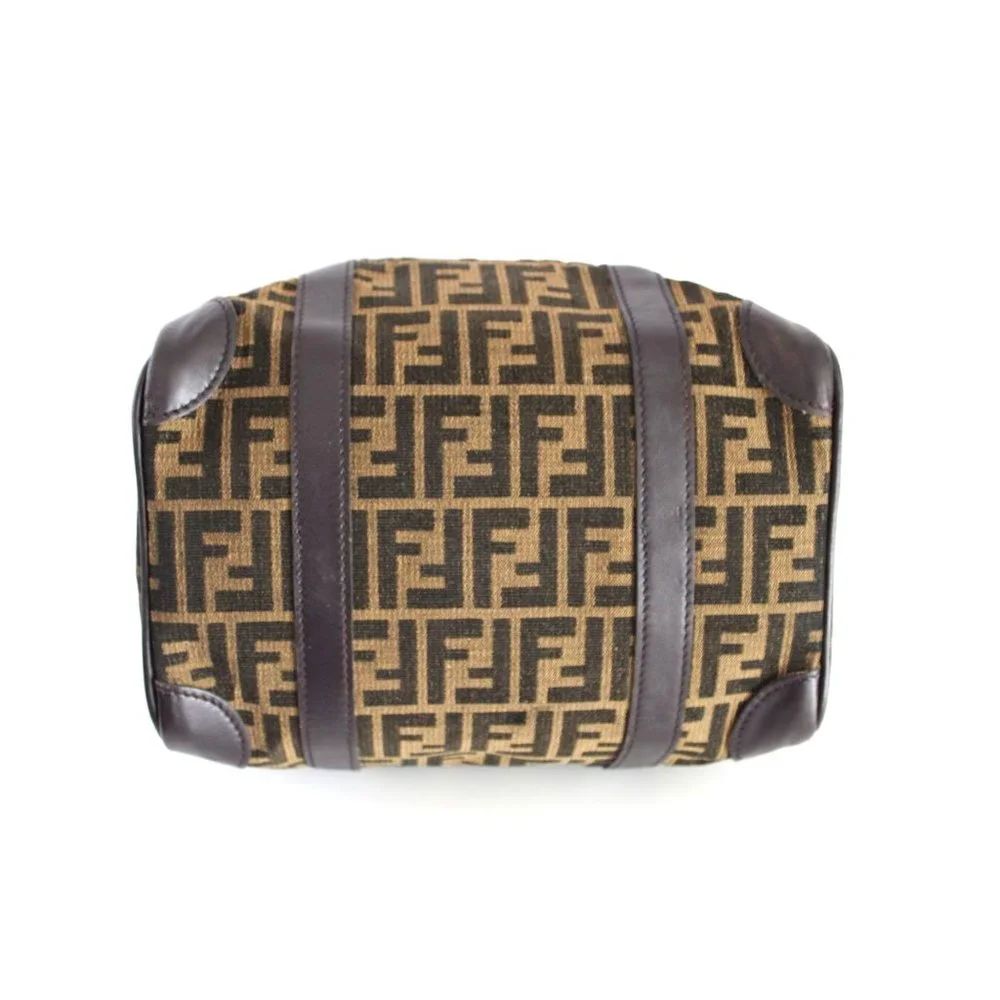 Fendi Zucca VERY RARE Vintage  Boston Bag Canvas with Leather Top Handles - Picture 7 of 12